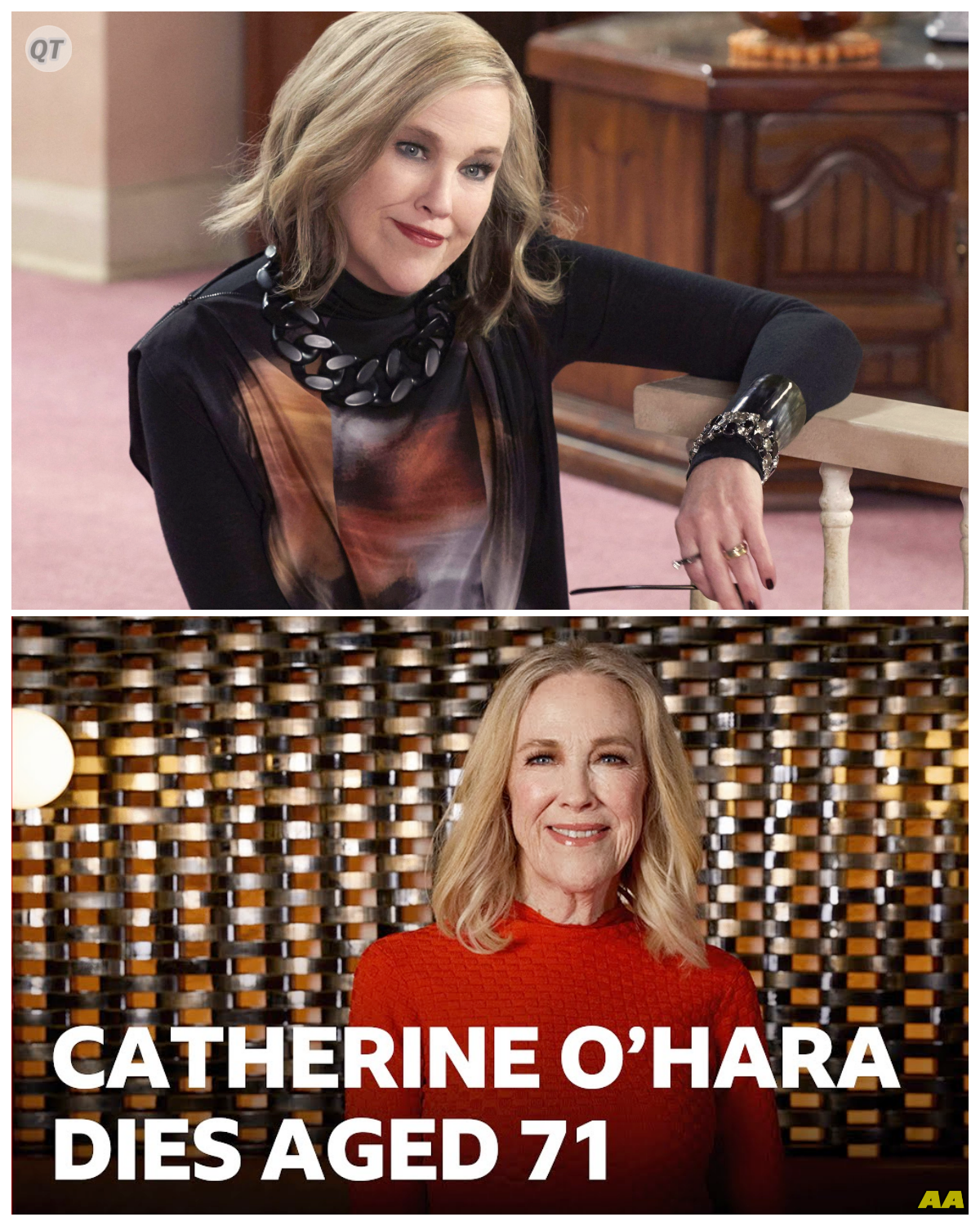 🐘 REMEMBERING CATHERINE O’HARA: Iconic Star of Schitt’s Creek and Home Alone Dies at 71! 🌟 Catherine O’Hara, the beloved star of Schitt’s Creek and Home Alone, has sadly pᴀssed away at the age of 71, leaving a profound impact on the world of entertainment! Known for her brilliant comedic timing and heartfelt performances, O’Hara’s contributions to film and television will never be forgotten. Let’s take a moment to celebrate her incredible life and the joy she brought to so many! 👇