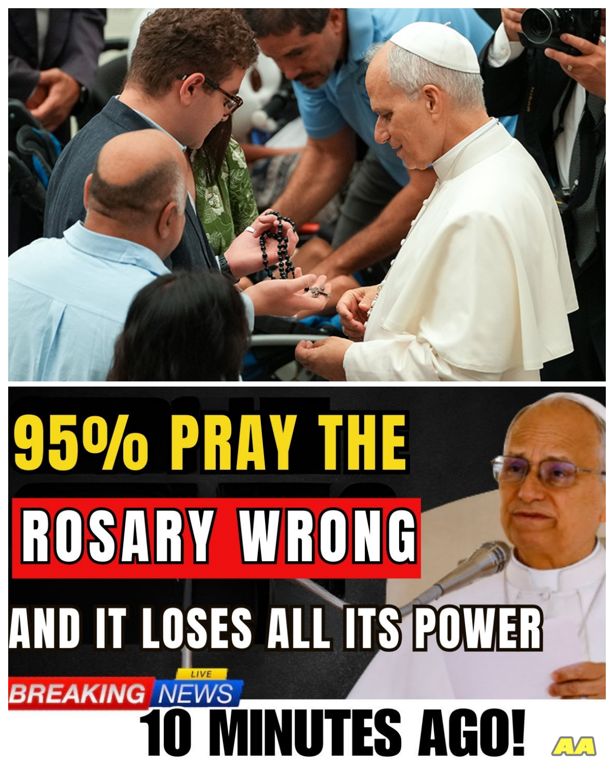 ⛪ Pope Leo REVEALS 95% of Catholics Pray the Rosary WRONG—Claims Lost Power and Spiritual Static Have Weakened Millions, Triggering Panic in the Pews and a Frantic Rush to Relearn Every Bead 📿