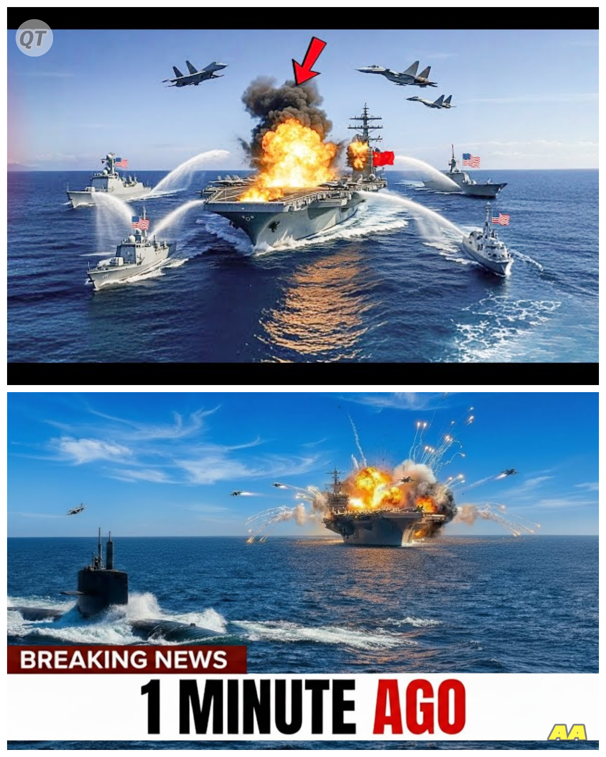 🐶 SHOCKING ESCALATION! IRANIAN SUBMARINE FIRES TORPEDO AT US AIRCRAFT CARRIER