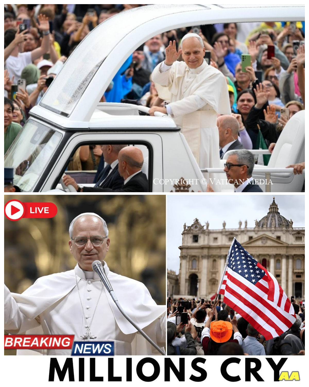⛪ Millions Cry After Pope Leo XIV Reveals the Secret the Vatican Hid for Decades—Tears Flood St. Peter’s Square as the Pontiff’s Shaking Voice Exposes a Buried Truth That Shatters Faith, Loyalty, and the Church’s Carefully Guarded Image 💔