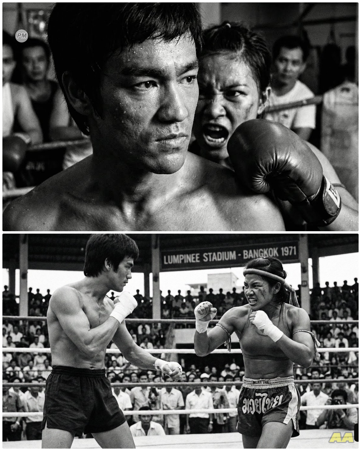 Bruce Lee Challenged By Thai Female Kickboxer Undefeated 1971