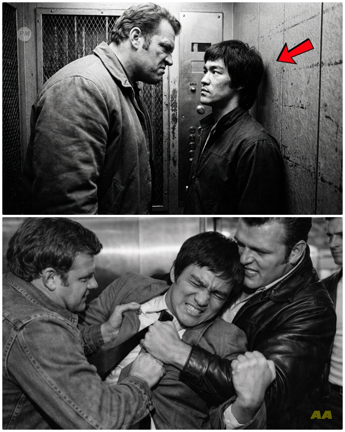 Bruce Lee was told in an elevator, You’ve got nowhere to run, little man; I don’t need to escape