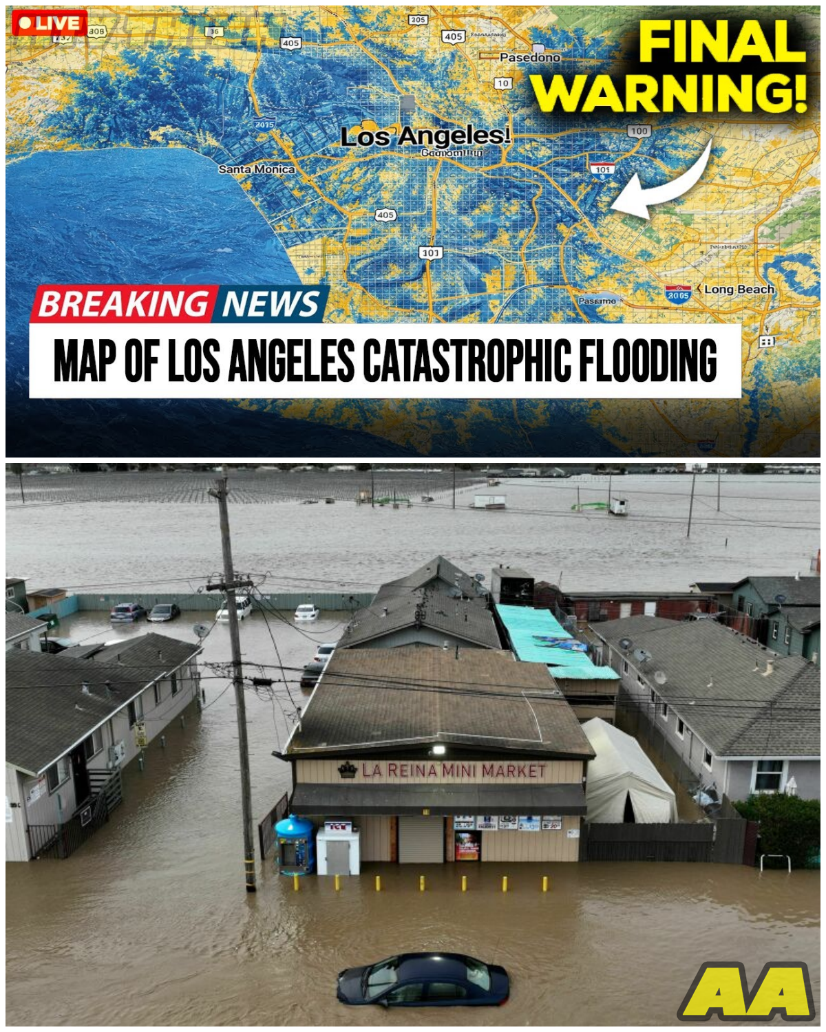 😱 LOS ANGELES UNDERWATER