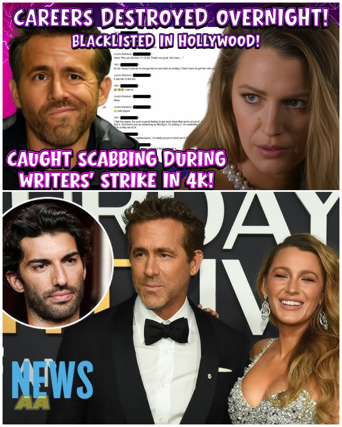 Blake Lively and Ryan Reynolds Exposed: Secret WGA Scabbing and PGA Violations Rock Hollywood