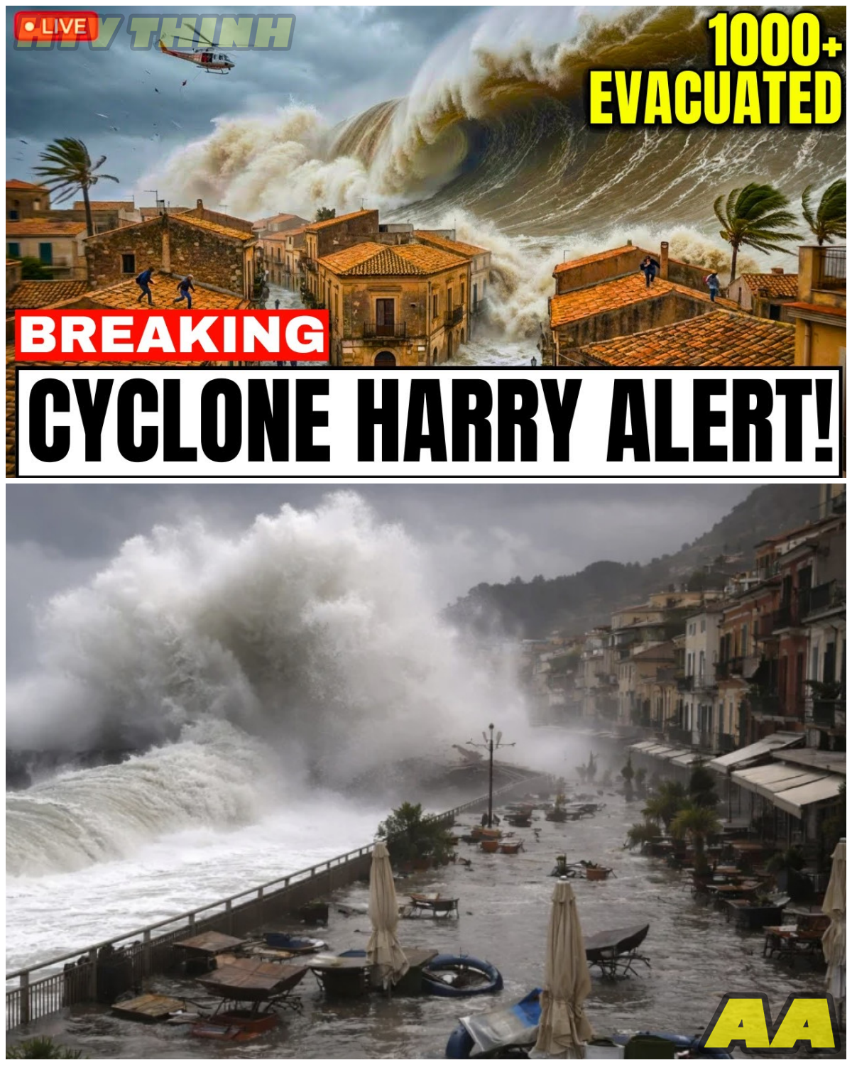 😱 Cyclone Harry DEVASTATES Sicily