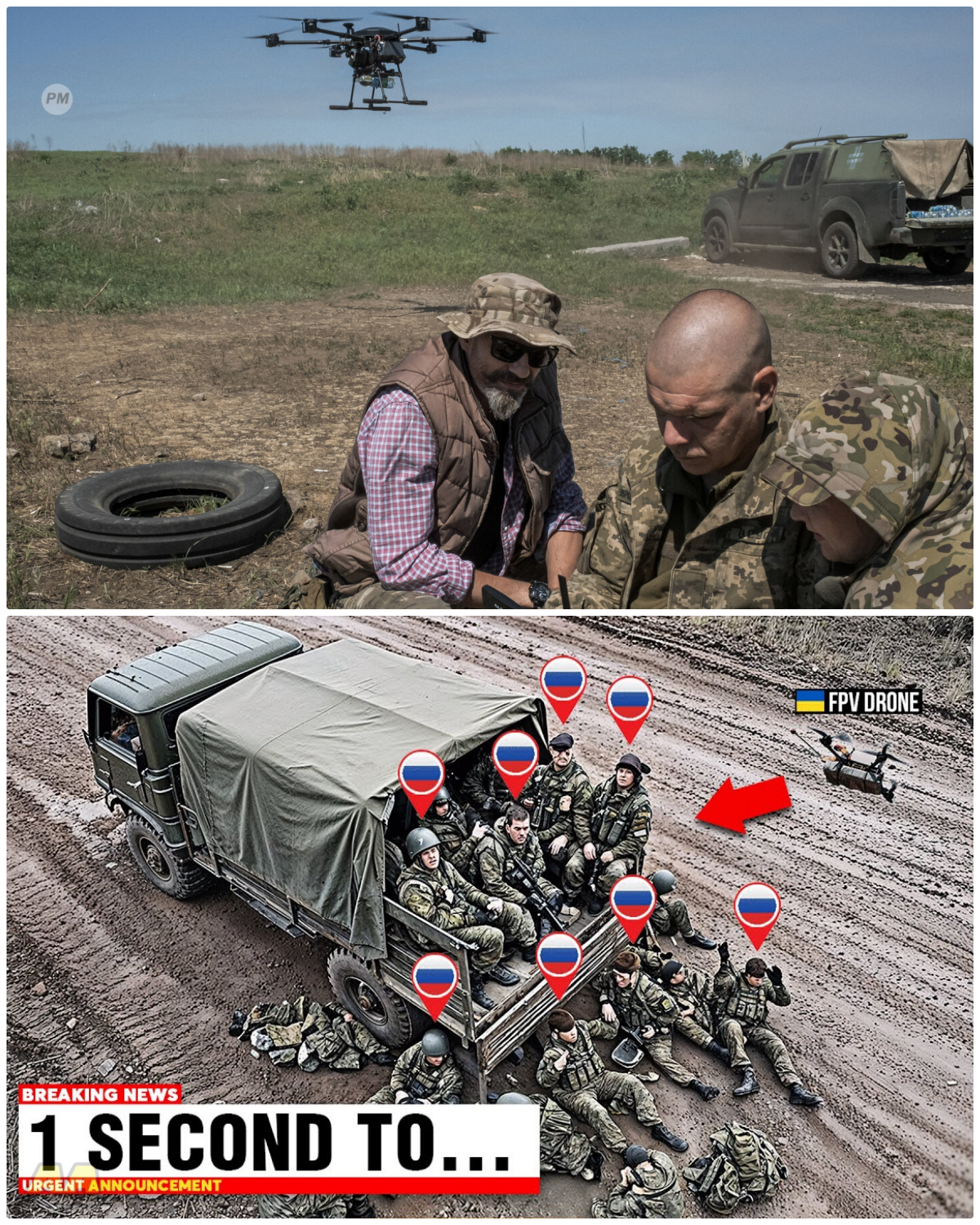 A mᴀssive Russian ᴀssault—tanks, BMPs, and artillery moving in sync—looked unstoppable. But the moment a Ukrainian drone locked eyes on the column, everything unraveled. Russian Brigade Realizes Ukrainian Drone Spots Them. FPV drones swarmed, anti-tank mines erupted, and precise artillery tore through the formation. Crews fled burning wrecks, momentum vanished, and what began as a breakthrough ended in disaster. This wasn’t just a failed push—it was a warning that brute force alone can’t win modern wars. Russian Brigade Realizes Ukrainian Drone Spots Them, and the age of armored ᴀssaults may never be the same. More details below👇
