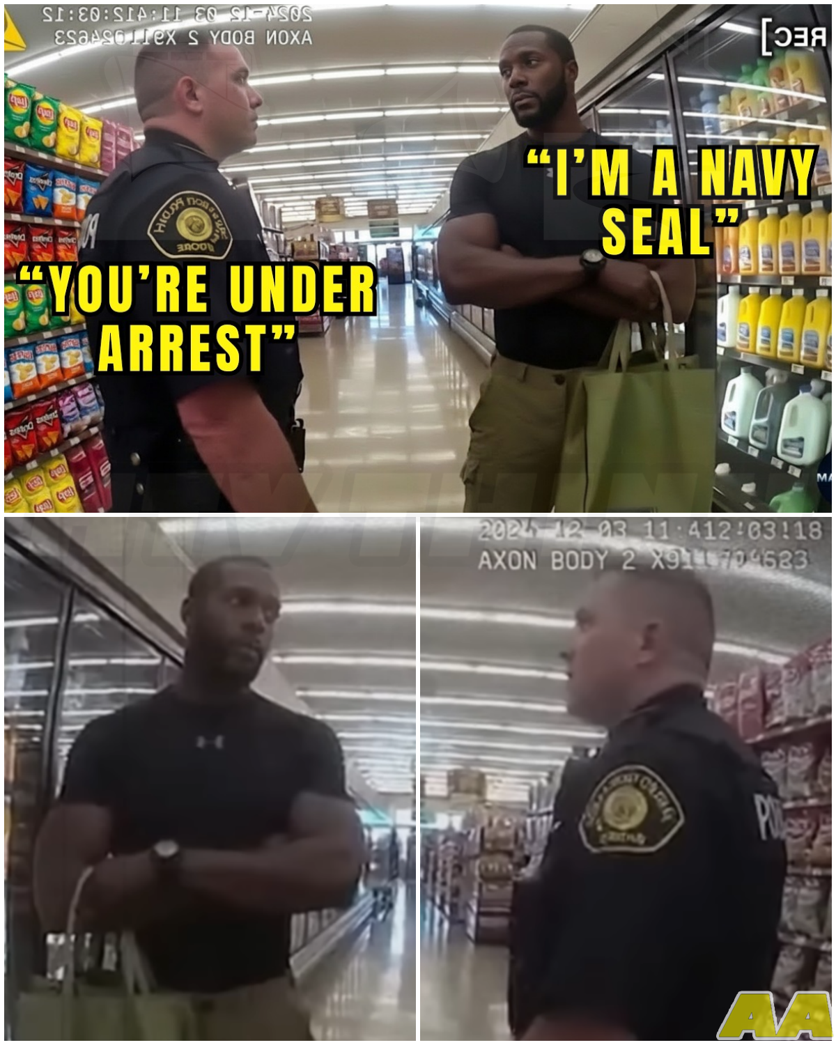 🎰 Cop ᴀssaults Black Navy SEAL At Grocery Store