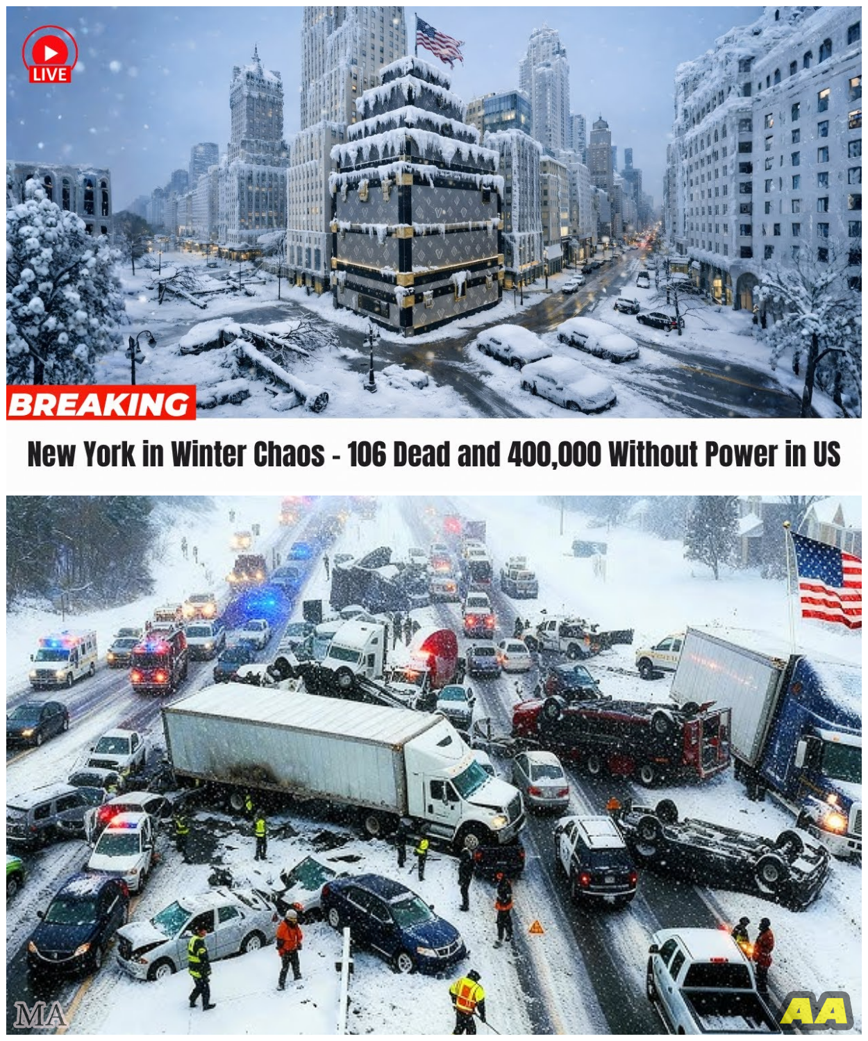 🦊 AMERICA FROZEN SOLID: New York Thrown Into Winter Chaos as De@th Toll Rises and Power Grid Collapses ❄️🚨