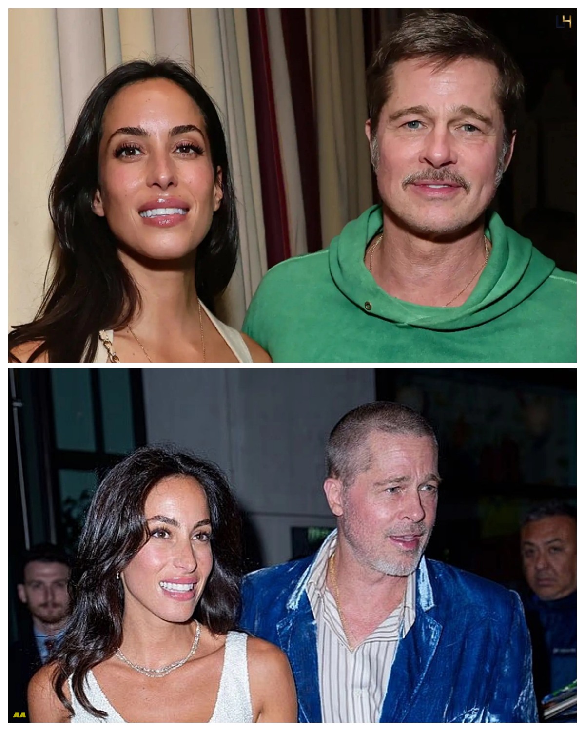 Brad Pitt and his girlfriend are all over each other at the movie premiere party