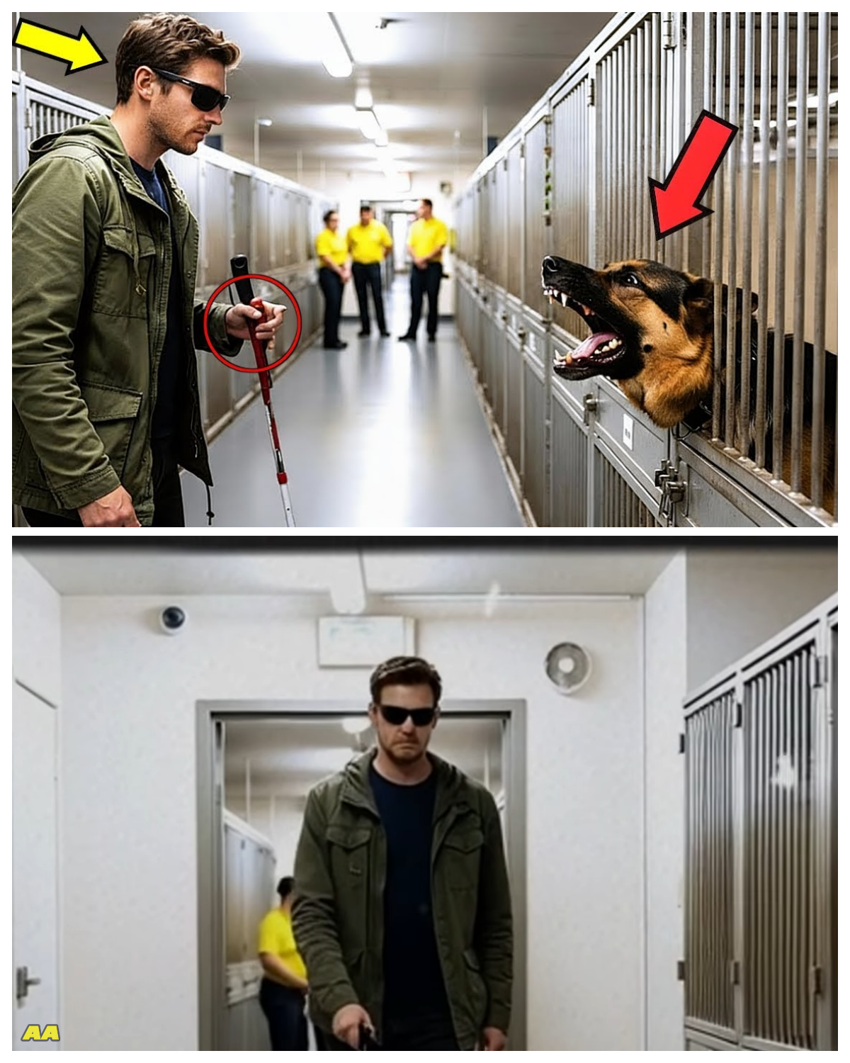 Blind Veteran Meets the Most Dangerous Retired Police Dog