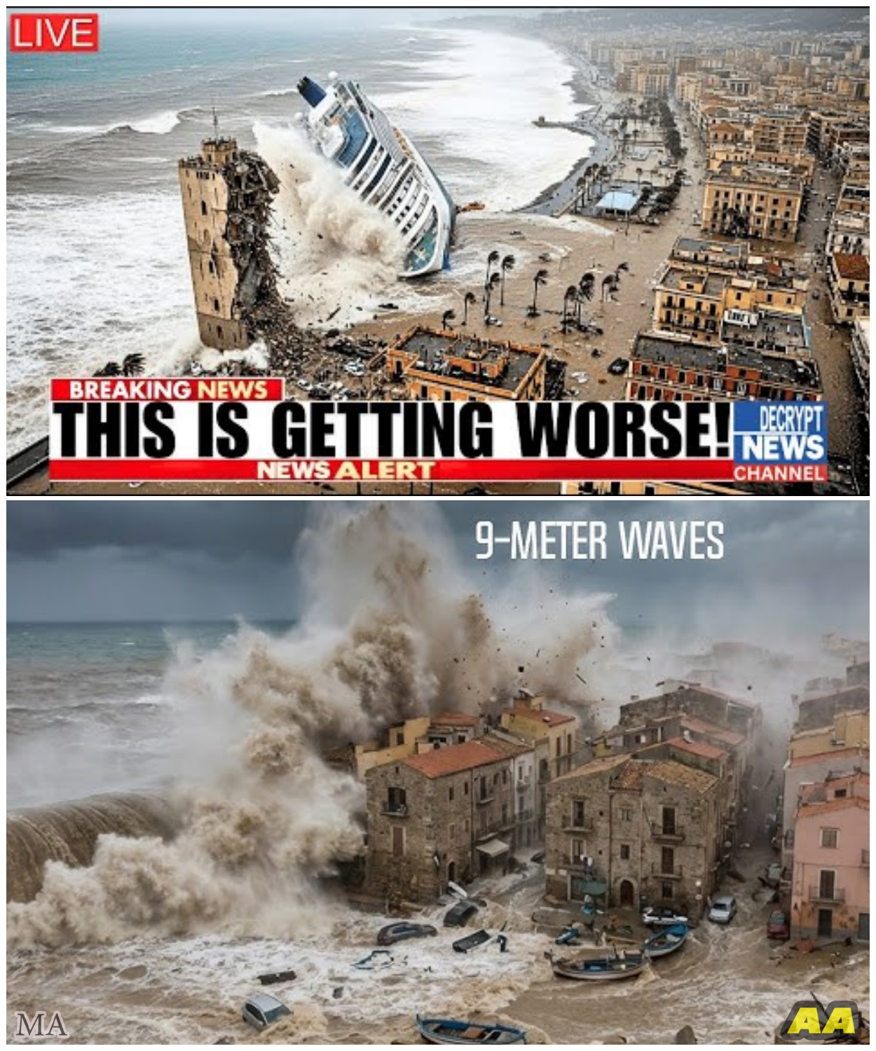 🦊 SICILY DROWNS IN MINUTES: Cyclone Harry Unleashes MONSTER WAVES as the Mediterranean Turns ᴅᴇᴀᴅly 🌊🚨