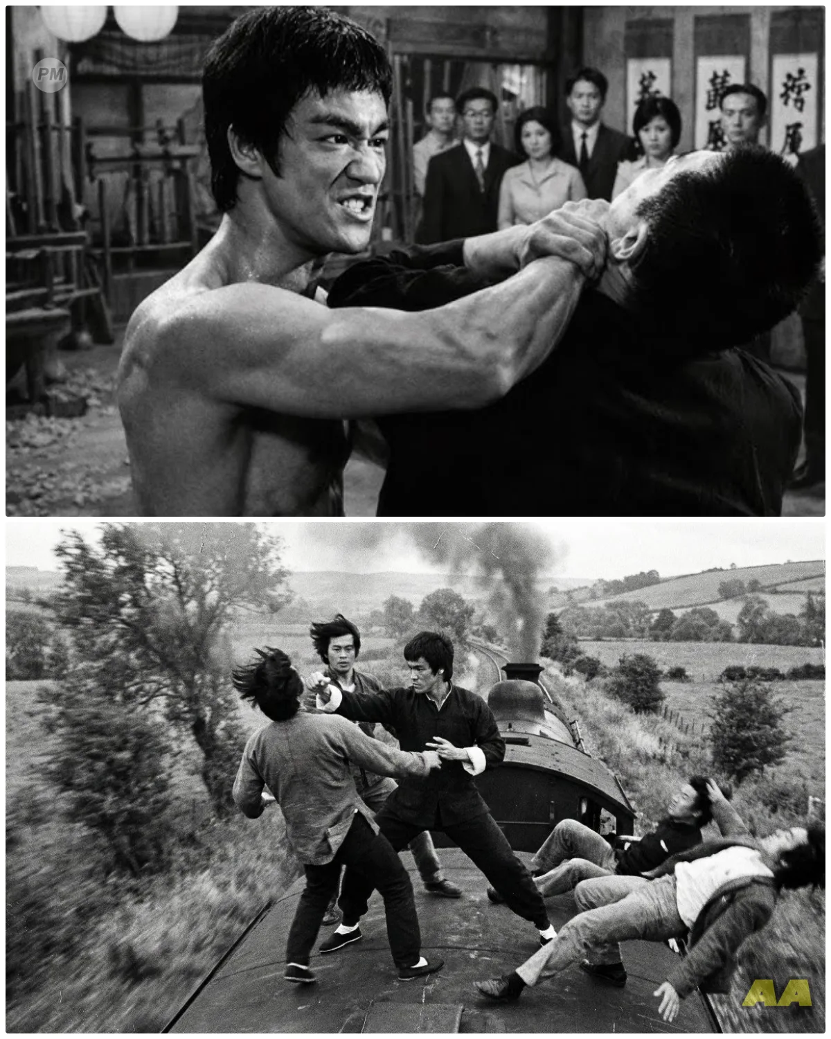 Bruce Lee ᴅᴇᴀᴅly Fight On Moving Train Roof 80 MPH 4 Killers Attacked 1971