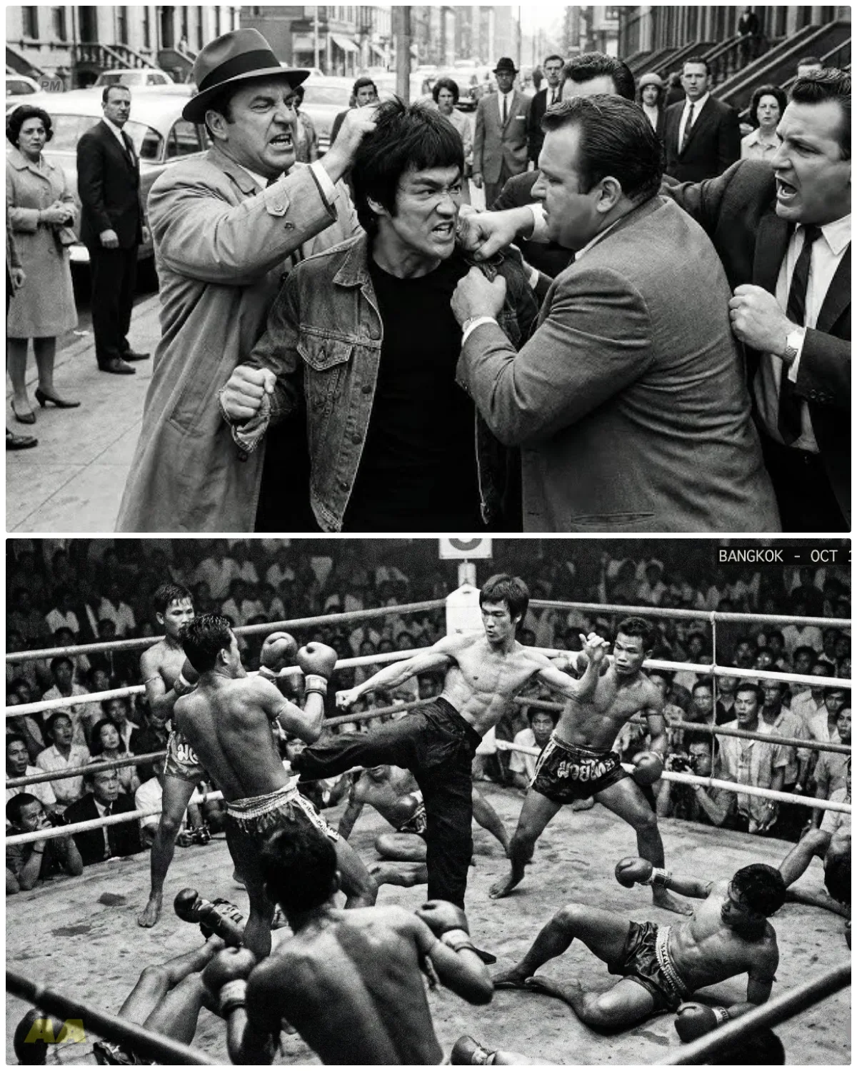Bruce Lee Defeats Entire Muay Thai Gym 65 Fighters Bangkok 1972