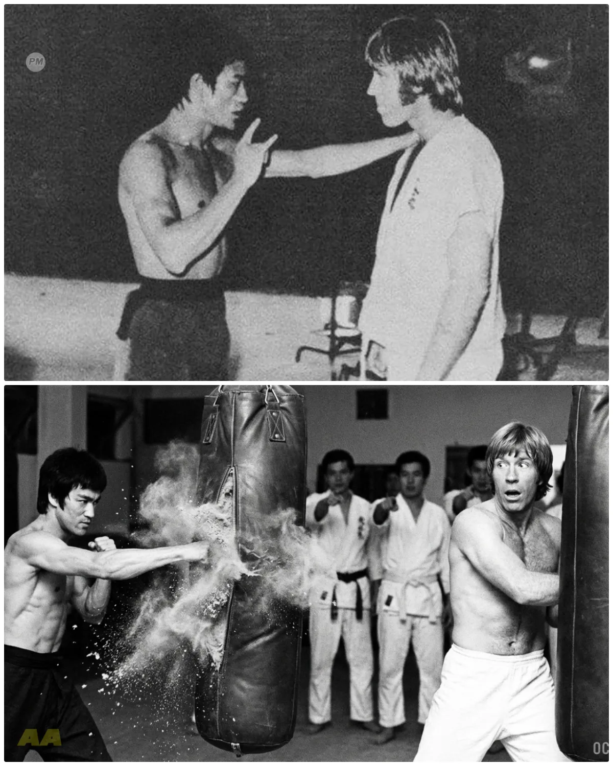 Bruce Lee Was Double Speed Chuck Norris 15 vs 8 Punches In 5 Seconds