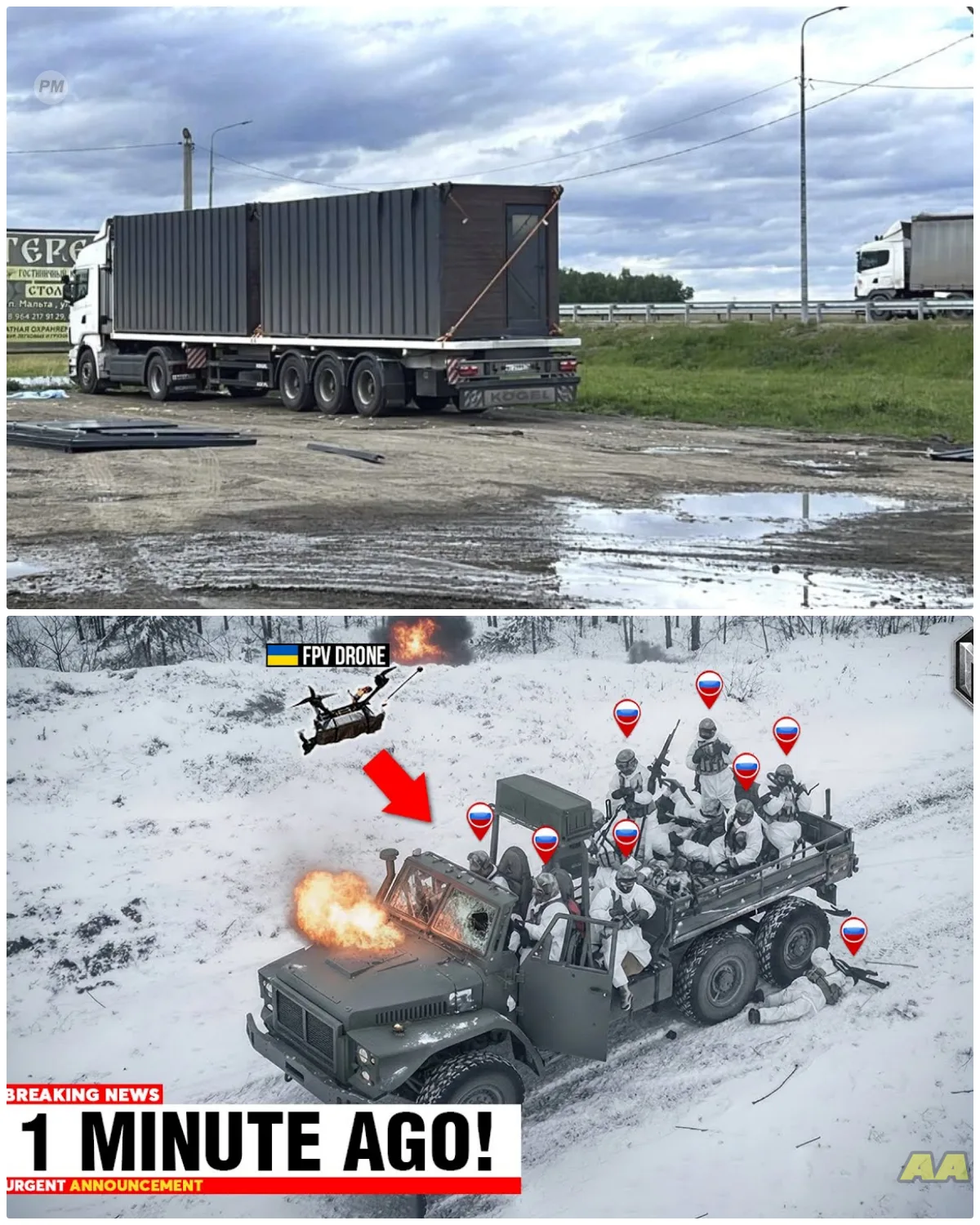 Unbelievable Turn of Events: Ukrainian Drone Obliterates Russian Troops in Shocking Ambush! In a jaw-dropping twist that could only be scripted in Hollywood, a Ukrainian FPV drone executed a surprise attack on a truck full of unsuspecting Russian troops, leaving the world gasping in disbelief. As the drone swooped down from the sky, the soldiers, blissfully unaware of their impending doom, became mere pawns in a ᴅᴇᴀᴅly game of modern warfare. What happened next was nothing short of catastrophic, revealing the terrifying capabilities of technology in warfare. Could this be the beginning of a new era in combat? 👇
